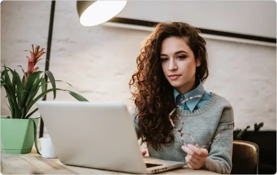 image woman surfing on the web with VPN service