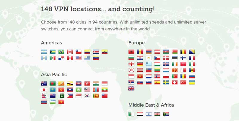 ExpressVPN -Localisation du VPN